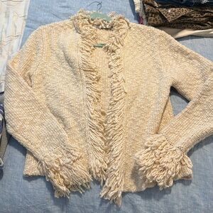 NWOT ZARA FRINGE SWEATER